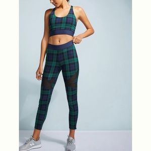 Cynthia Rowley Plaid Workout Set